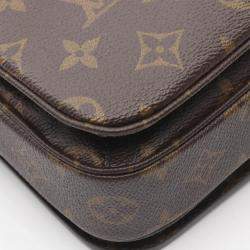 Pre Owned Louis Vuitton Pochette Metis MM Brown Monogram Canvas Handbag