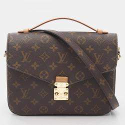 Pre Owned Louis Vuitton Pochette Metis MM Brown Monogram Canvas Handbag