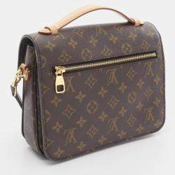 Pre Owned Louis Vuitton Pochette Metis MM Brown Monogram Canvas Handbag