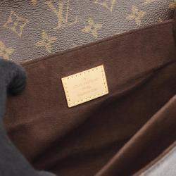 Pre Owned Louis Vuitton Pochette Metis MM Brown Monogram Canvas Handbag