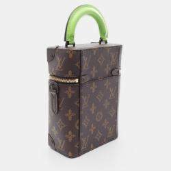 Pre Owned حقيبة كتف لوي فيتون صندوق عمودي بني/أخضر قماش مونوغرام