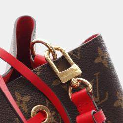 Pre Owned Louis Vuitton NeoNoe Coquelicot Brown/Red Monogram Canvas Shoulder Bag