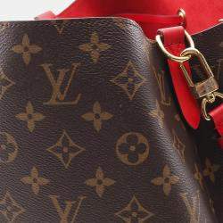 Pre Owned Louis Vuitton NeoNoe Coquelicot Brown/Red Monogram Canvas Shoulder Bag
