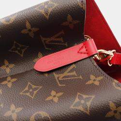 Pre Owned Louis Vuitton NeoNoe Coquelicot Brown/Red Monogram Canvas Shoulder Bag