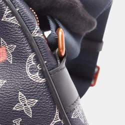 Pre Owned Louis Vuitton Danube PM Upside Down Ink Navy Blue/Red Monogram Canvas Shoulder Bag