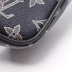 Pre Owned Louis Vuitton Danube PM Upside Down Ink Navy Blue/Red Monogram Canvas Shoulder Bag