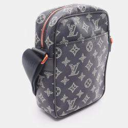 Pre Owned Louis Vuitton Danube PM Upside Down Ink Navy Blue/Red Monogram Canvas Shoulder Bag