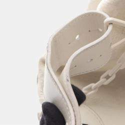 Pre Owned Louis Vuitton Steamer PM White Monogram Empreinte Leather Handbag