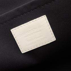 Pre Owned Louis Vuitton Steamer PM White Monogram Empreinte Leather Handbag