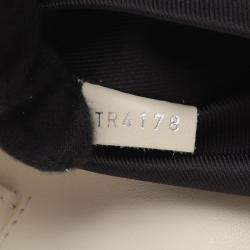 Pre Owned Louis Vuitton Steamer PM White Monogram Empreinte Leather Handbag