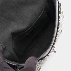 Pre Owned Louis Vuitton Neo Saumur MM Black/White Monogram Jacquard Shoulder Bag