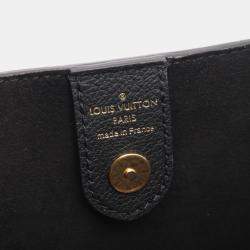 Pre Owned Louis Vuitton Lockme Black Leather Shoulder Bag