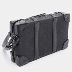 Pre Owned Louis Vuitton Soft Trunk Wallet Black Monogram Leather Shoulder Bag