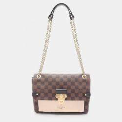 Pre Owned Louis Vuitton Vavin PM Cream Damier Ebene Shoulder Bag