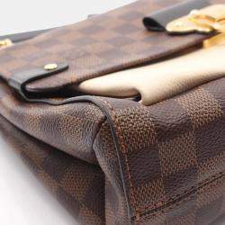 Pre Owned Louis Vuitton Vavin PM Cream Damier Ebene Shoulder Bag