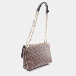 Pre Owned Louis Vuitton Vavin PM Cream Damier Ebene Shoulder Bag
