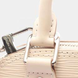 Pre Owned Louis Vuitton Alma BB Beige Quartz Epi Leather Shoulder Handbag