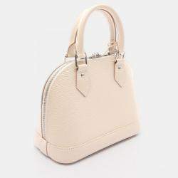 Pre Owned Louis Vuitton Alma BB Beige Quartz Epi Leather Shoulder Handbag