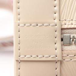 Pre Owned Louis Vuitton Alma BB Beige Quartz Epi Leather Shoulder Handbag