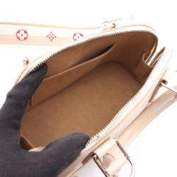 Pre Owned Louis Vuitton Alma BB Beige Quartz Epi Leather Shoulder Handbag