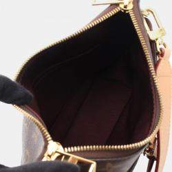 Pre Owned Louis Vuitton Odeon NM PM Brown Monogram Canvas Leather Shoulder Bag