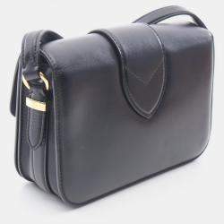 مملوكة مسبقًا حقيبة لوي فيتون بون 9 جلد أسود عبر الجسم للكتف