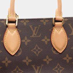 Pre Owned Louis Vuitton Sac Plat BB Brown Monogram Canvas Shoulder Handbag