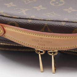 Pre Owned Louis Vuitton Utility Brown Monogram Canvas Crossbody Shoulder Handbag