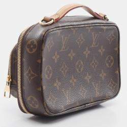 Pre Owned Louis Vuitton Utility Brown Monogram Canvas Crossbody Shoulder Handbag