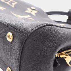 Pre Owned Louis Vuitton Montaigne BB Beige/Black Monogram Empreinte Shoulder Handbag