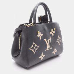 Pre Owned Louis Vuitton Montaigne BB Beige/Black Monogram Empreinte Shoulder Handbag