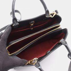 Pre Owned Louis Vuitton Montaigne BB Beige/Black Monogram Empreinte Shoulder Handbag