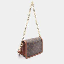 Pre Owned Louis Vuitton Dauphine Mini Monogram Reverse Chain Shoulder Bag