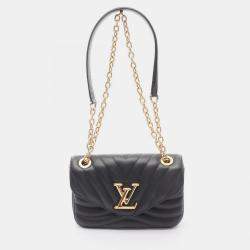 Pre Owned  Louis Vuitton New Wave Chain PM Black Leather Shoulder Bag
