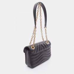 Pre Owned  Louis Vuitton New Wave Chain PM Black Leather Shoulder Bag