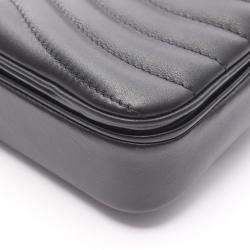 Pre Owned  Louis Vuitton New Wave Chain PM Black Leather Shoulder Bag