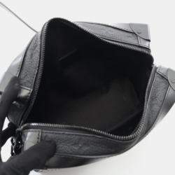 Pre Owned Louis Vuitton Soft Trunk Monogram Taurillon Black Leather Shoulder Bag