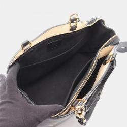 Pre Owned Louis Vuitton Petit Palais PM Bicolor Black Monogram Empreinte Leather Shoulder Bag