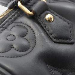 Pre Owned Louis Vuitton Papillon BB Black Leather Handbag