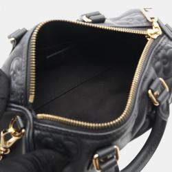 Pre Owned Louis Vuitton Papillon BB Black Leather Handbag