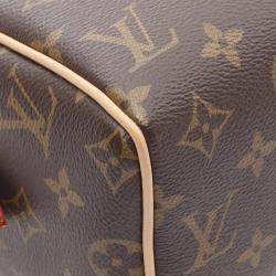Pre Owned Louis Vuitton Speedy Bandoulière 20 Monogram Brown Shoulder Handbag