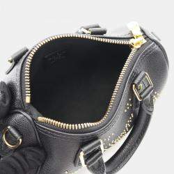 Pre Owned Louis Vuitton Nano Speedy Studs Monogram Empreinte Black Shoulder Handbag