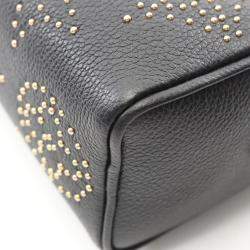 Pre Owned Louis Vuitton Nano Speedy Studs Monogram Empreinte Black Shoulder Handbag