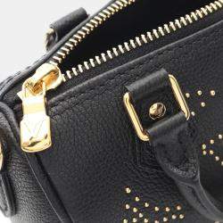 Pre Owned Louis Vuitton Nano Speedy Studs Monogram Empreinte Black Shoulder Handbag