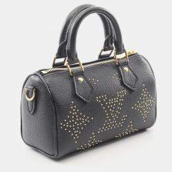 Pre Owned Louis Vuitton Nano Speedy Studs Monogram Empreinte Black Shoulder Handbag
