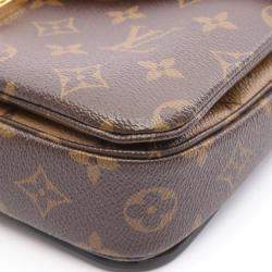 Pre Owned Louis Vuitton Pochette Metis MM Brown Monogram Reverse Shoulder Bag