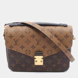 Pre Owned Louis Vuitton Pochette Metis MM Brown Monogram Reverse Shoulder Bag