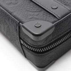 Pre Owned Louis Vuitton Steering Wheel Soft Trunk Black Monogram Taurillon Shoulder Bag