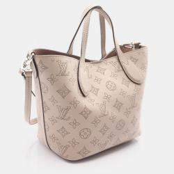 Pre Owned Louis Vuitton Blossom PM Beige Galet Mahina Leather Shoulder Bag
