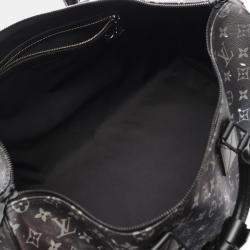 Pre Owned Louis Vuitton Keepall Bandouliere 50 Black Monogram Galaxy Shoulder Bag